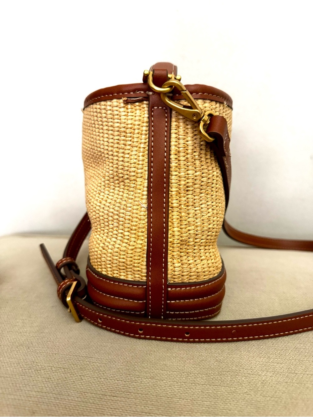 MNG Mango Raffia Crossbody Bag - Picture 9 of 15